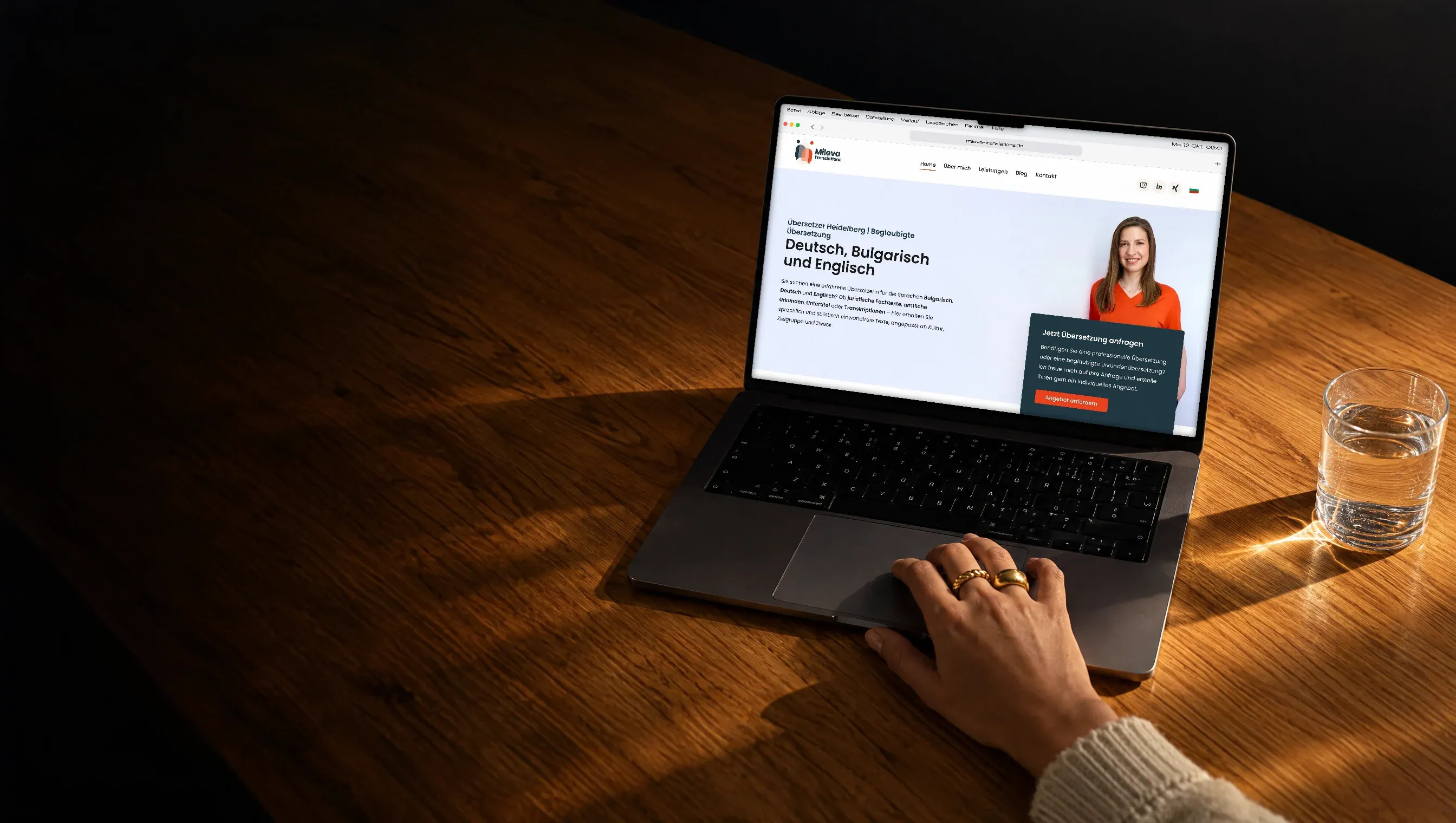 Website, Logo, Print, Betreuung für Mileva Translations