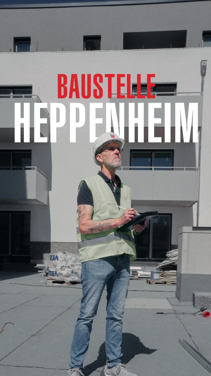 Standbild aus dem Clip „Baustelle Heppenheim" von Deutsche Elektro